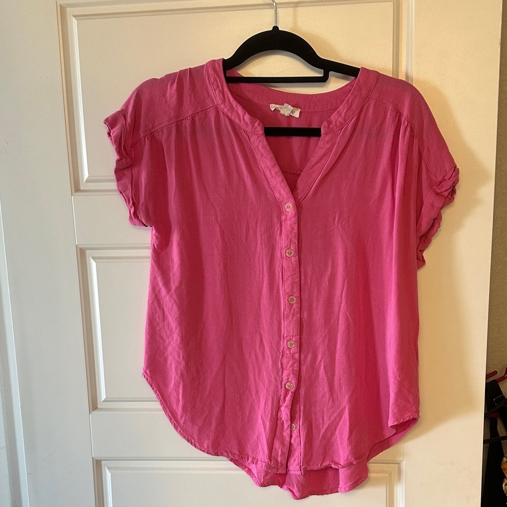 Blu Pepper Fuchsia Button-Down Shirt
